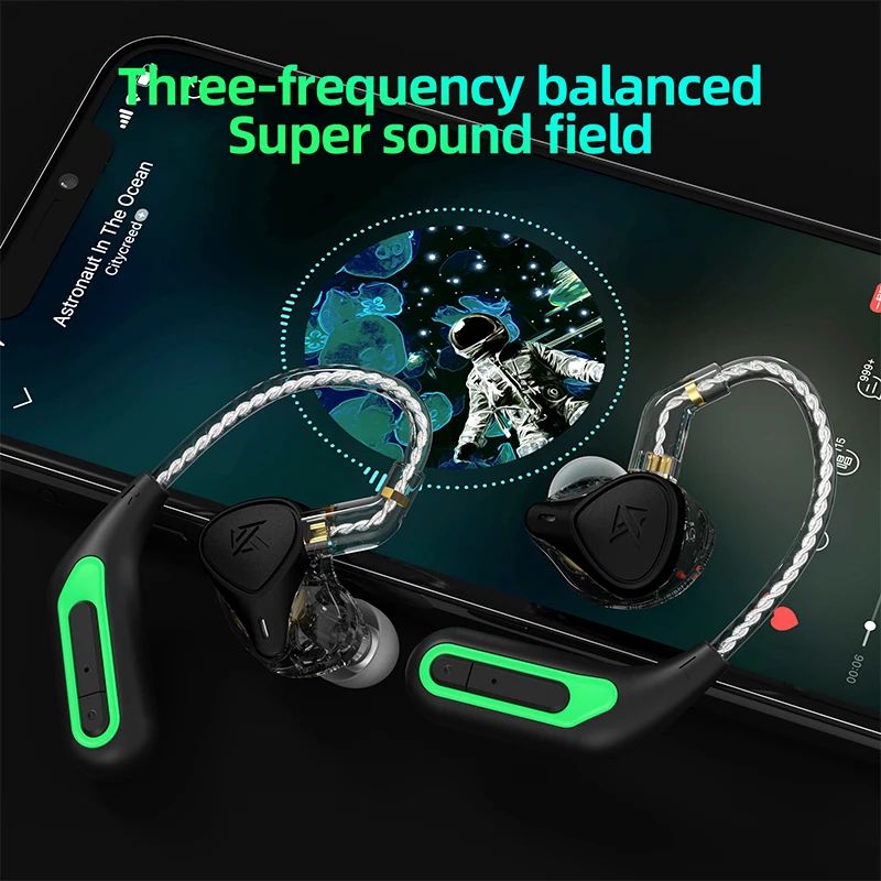 KZ Az10 Ear Hook Wireless Earphones Touch Control Bluetooth 5.2, Black - Image 4