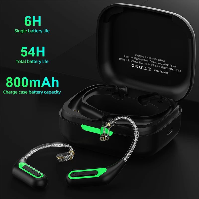 KZ Az10 Ear Hook Wireless Earphones Touch Control Bluetooth 5.2, Black - Image 2