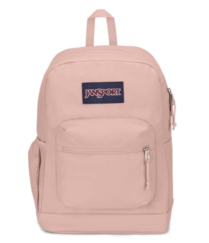 JanSport Cross Town Plus Backpack - Large Main Compartment, Side Water Bottle Pocket, 15-Inch Padded Laptop Sleeve - Misty Rose - Image 1
