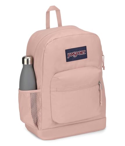 JanSport Cross Town Plus Backpack - Large Main Compartment, Side Water Bottle Pocket, 15-Inch Padded Laptop Sleeve - Misty Rose - Image 3