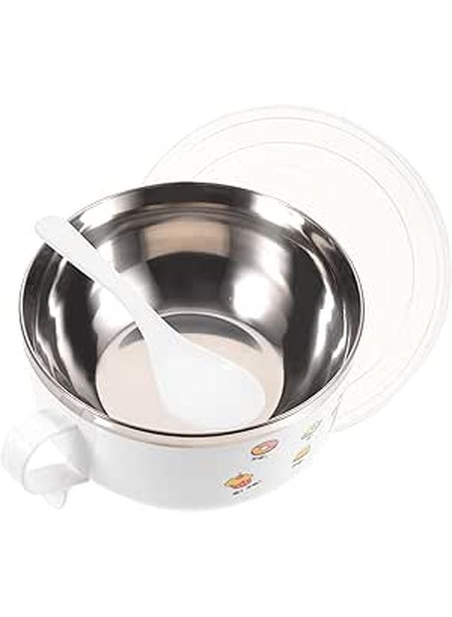 Insulated Stainless Steel Ramen Bowl With Lid Anti Scalding Cartoon Design For Soup Noodles Hot Drinks - Image 1