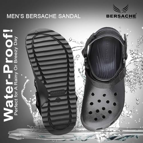 BERSACHE Extra Soft Classic Casual with Regular wear with Ultra Soft & Flexibility Technology Clog for Men's/Boy's Black - Image 4