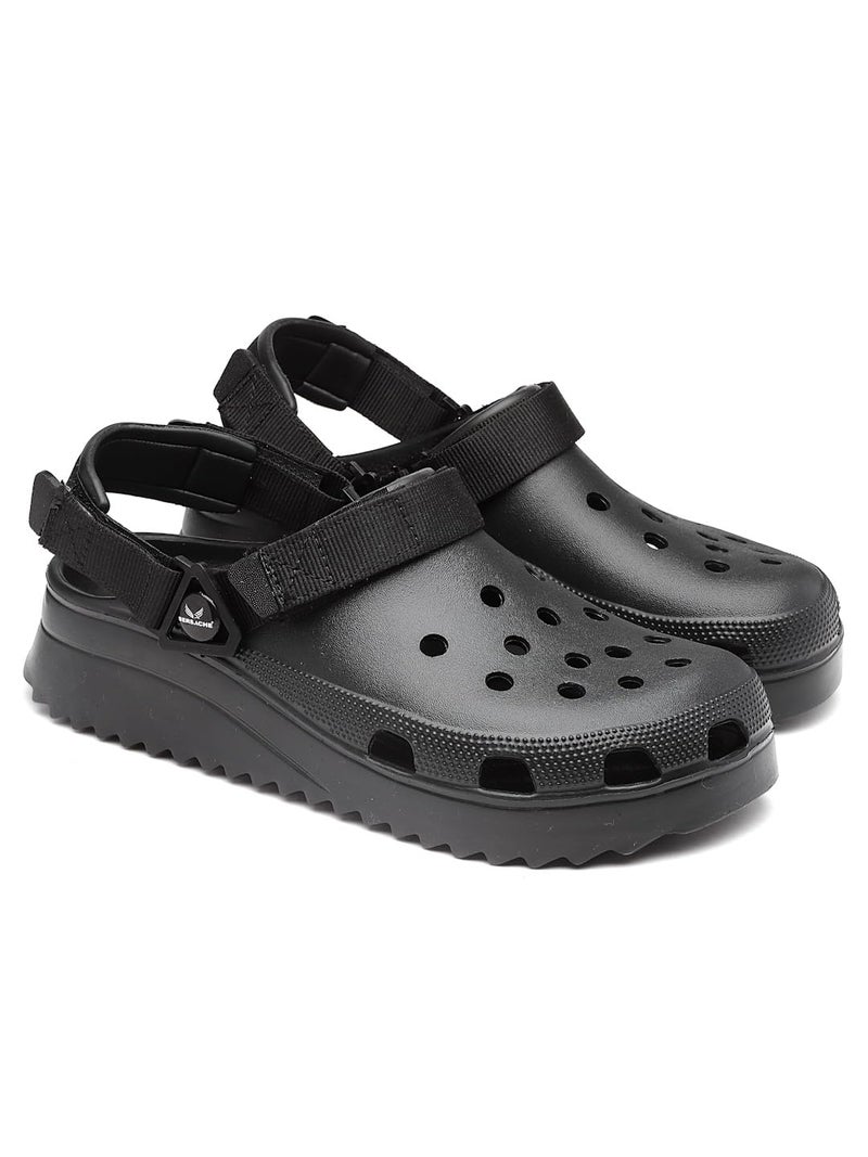 BERSACHE Extra Soft Classic Casual with Regular wear with Ultra Soft & Flexibility Technology Clog for Men's/Boy's Black - Image 1