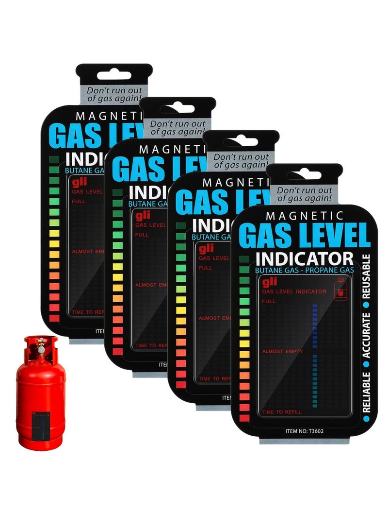 SYOSI Magnetic Gas Level Indicator, 4 Pieces Propane Tank Gauge Level Indicator, Reusable Propane Fuel Level Indicators, Propane Tank Sensor for Home Kitchen Tool - Image 1