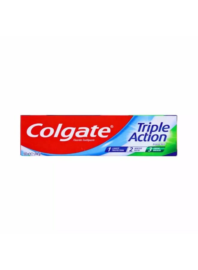 Colgate معجون أسنان كولجيت ثلاثي الفعالية بنكهة النعناع الأصلية - 100 مل - Image 1