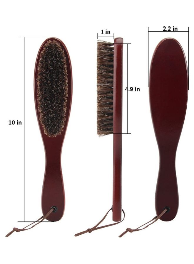 NIBEMINENT Horsehair Shoe Cleaning Brush Brown - Image 4