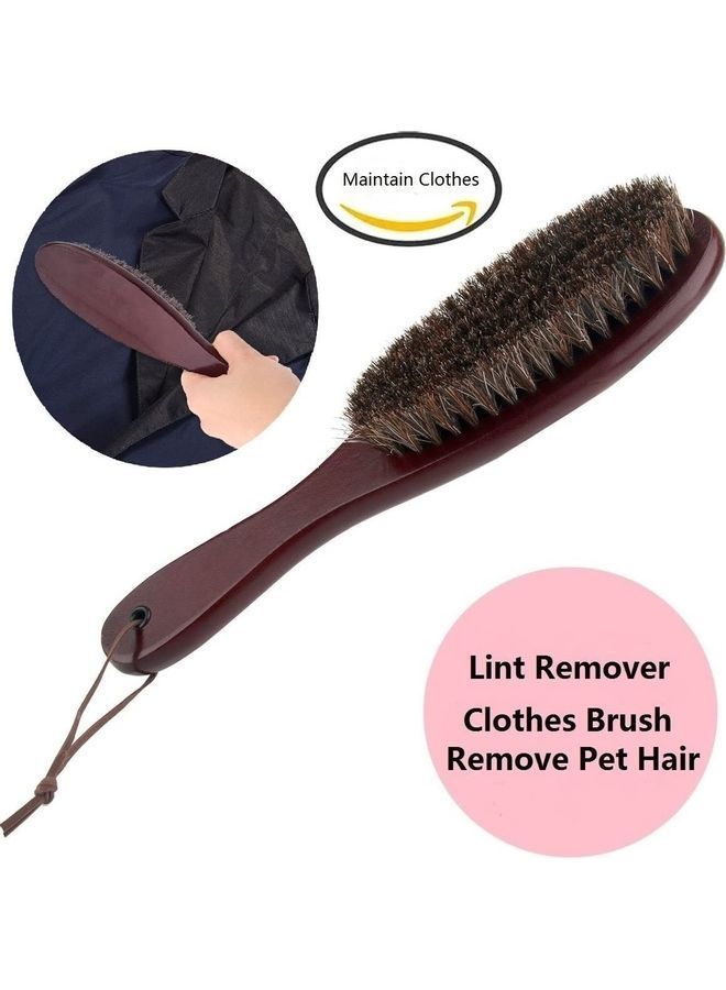 NIBEMINENT Horsehair Shoe Cleaning Brush Brown - Image 3
