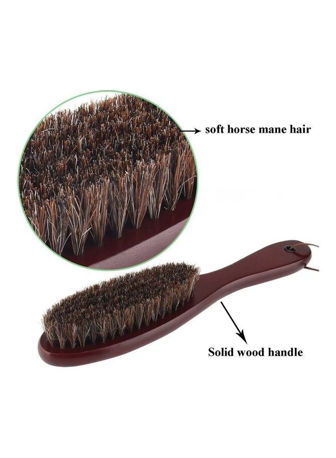 NIBEMINENT Horsehair Shoe Cleaning Brush Brown - Image 2