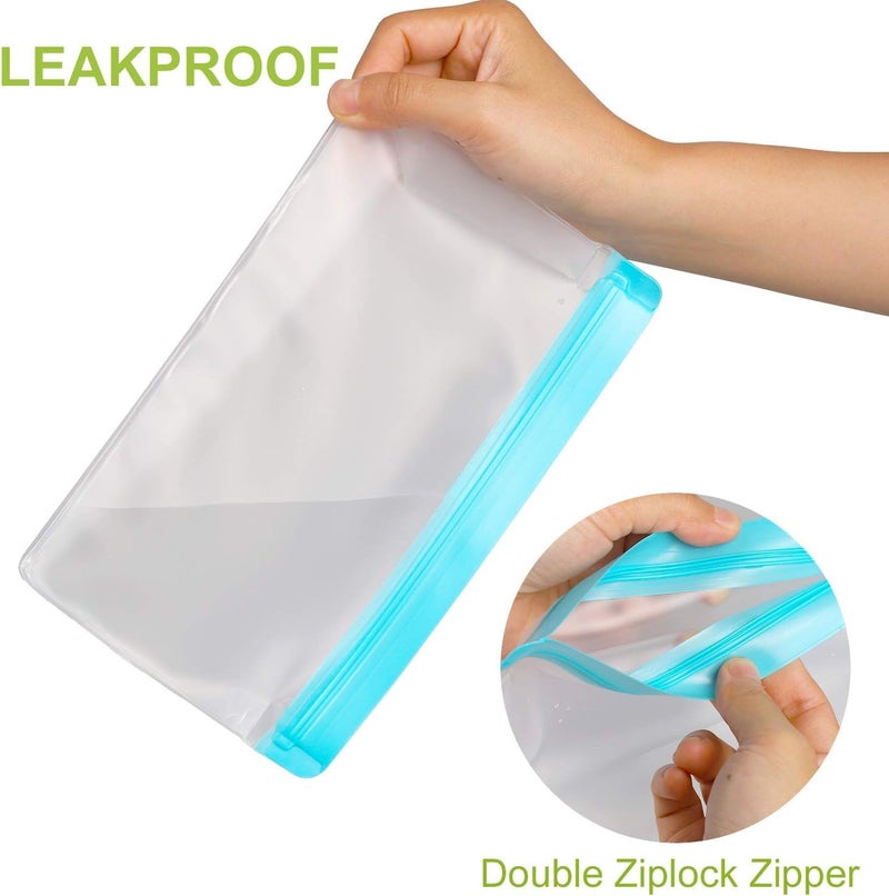 Esslly Veg Bags (12 Pack). Fridge, Freezer Safe. Leakproof PEVA (Chlorine Free, Lead-Free, Food Safe Pouches) Reusable. Wash & store produce | Pack of 12 (4 x Small, 4 x Medium, 4 x Large) - Image 5