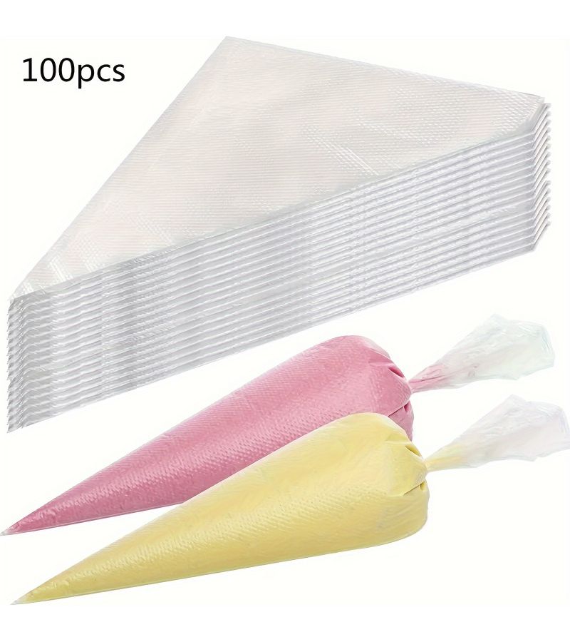 50 Pieces Disposable Thick Plastic Piping Bags With Easy Fill Tips - Image 3