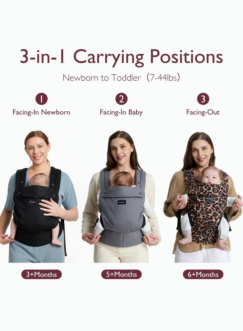 Momcozy Baby Carrier Newborn To Toddler - Ergonomic, Cozy And Lightweight Infant Carrier For 7-44Lbs, Effortless To Put On, Ideal For Hands-Free Parenting, Enhanced Lumbar Support - Image 3