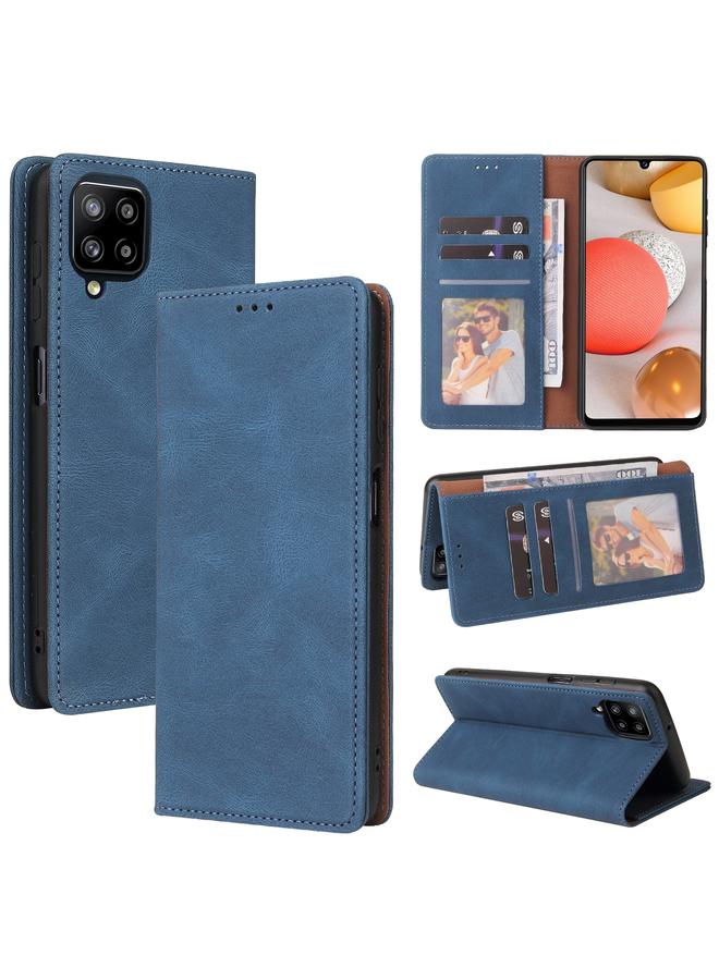 اس-توب جراب لهاتف Samsung Galaxy A42 5G، جراب جلدي أفقي بسيط مع حامل وفتحة بطاقة ومحفظة - Image 1