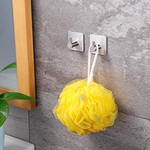 Taozun 16-Inch Towel Bar - Self Adhesive Bathroom Towel Holder with 2 Packs Towel Hooks, Stainless Steel Bathroom Hardware Accessory Kit, No Drilling - Image 5