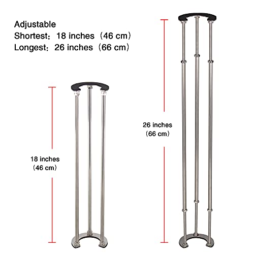 TYESTAND Special for Bathroom Sink TYESTAND BT-3 Undermount Sink Brackets Support for Wall Mount Sink Adjustable Sink Legs Installation and Repair System for Wall Hung Sink (High:18.1-26in(46-66cm)|D:2.36in) - Image 5