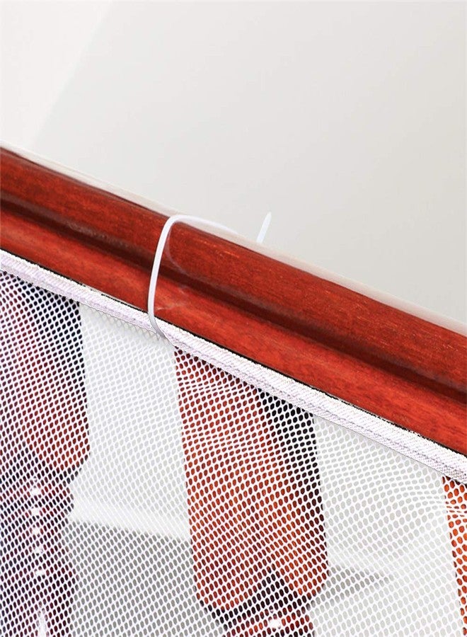 AUOXER Child Safety Rail Net for Balcony, Patios, Railing and Stairs. Security Guards for Kids/Pet/Toy Both Indoors and Outdoors. 10ft x2.5ft, Sturdy Mesh Fabric Material. (White) - Image 2