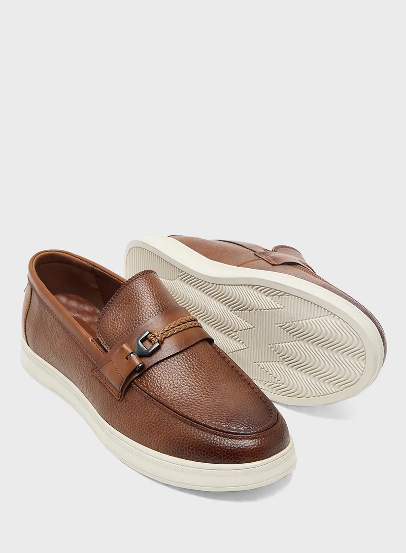 Robert Wood Casual Buckle Detail Slip Ons