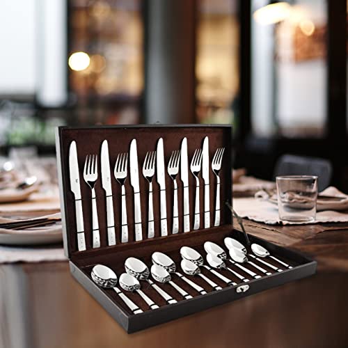 SHAPES Captain Premium Silver Stainless Steel Cutlery Set - 24 Pieces With Gift Box| Rust-Resistant, Dishwasher Safe, Elegant Design | Ideal for Home and Restaurant Use, Perfect for Family Meals - Image 3