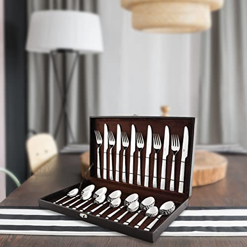 SHAPES Captain Premium Silver Stainless Steel Cutlery Set - 24 Pieces With Gift Box| Rust-Resistant, Dishwasher Safe, Elegant Design | Ideal for Home and Restaurant Use, Perfect for Family Meals - Image 5