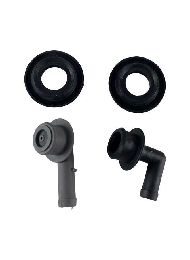 XDF Ghost thorn 53013360AA PCV CCV VENT VALVE ELBOW & GROMMET SET PCV CCV 2x Vent Valve Elbows and 2x Grommets compatible for Jeep Grand Cherokee 4.0L 2000 2001 2002 2003 2004 - Image 2