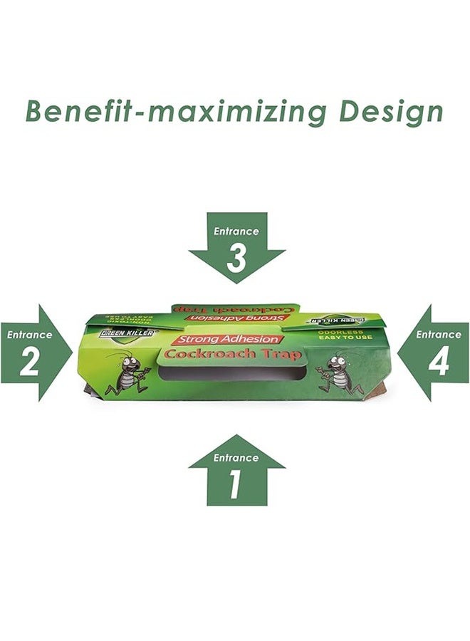 GREEN KILLER 10 Piece Strong Adhesion Cockroach Trap, Non Toxic and Environmentally Friendly Cockroach Bait Trap, Suitable for Indoor Cockroach Extermination Devices for Ants, Spiders, Insects, and Beetles - Image 2