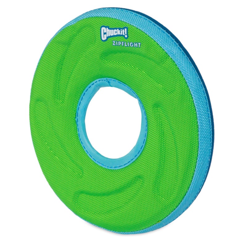 Chuckit! Amphibious ZipFlight Floating and Flying Disc Dog Toy, Medium (8.5"), Assorted Colors (Orange And Blue/Green and Blue) - Image 5