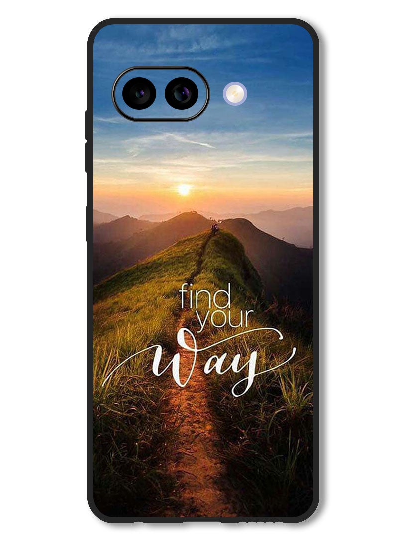 Theodor Case Compatible with Google Pixel 9A Protection Shockproof Bumper Cover Find Your Way - Image 1