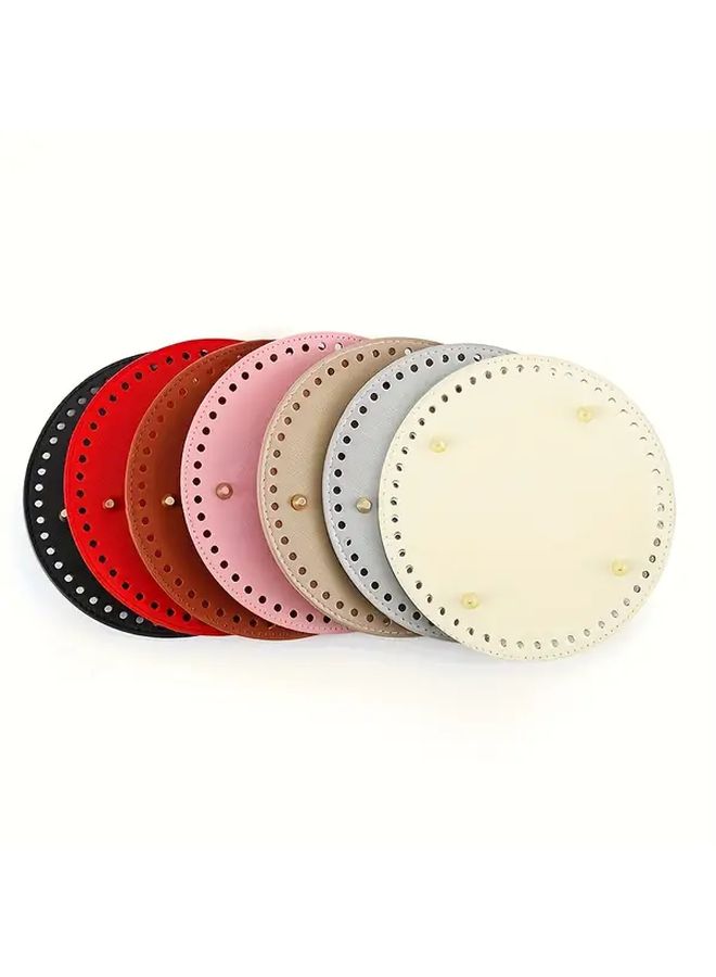 7pcs Faux Leather Round Base Shaper Set for DIY Handbag Making Supplies - Image 1