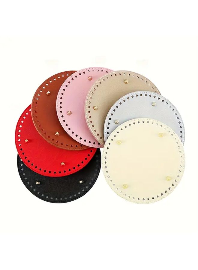7pcs Faux Leather Round Base Shaper Set for DIY Handbag Making Supplies - Image 2