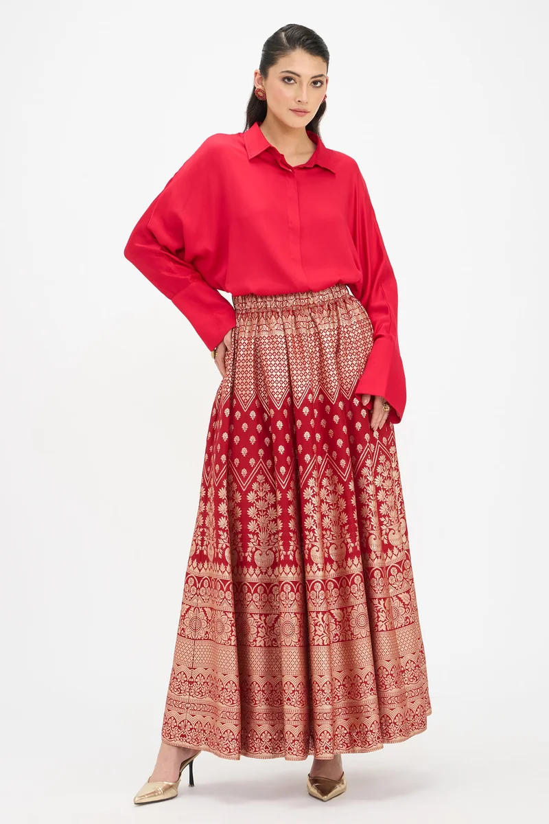 Virgio Solid Viscose Full Sleeve Shirt for Women