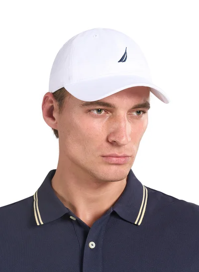 NAUTICA White 3D Embroidered Logo Cap