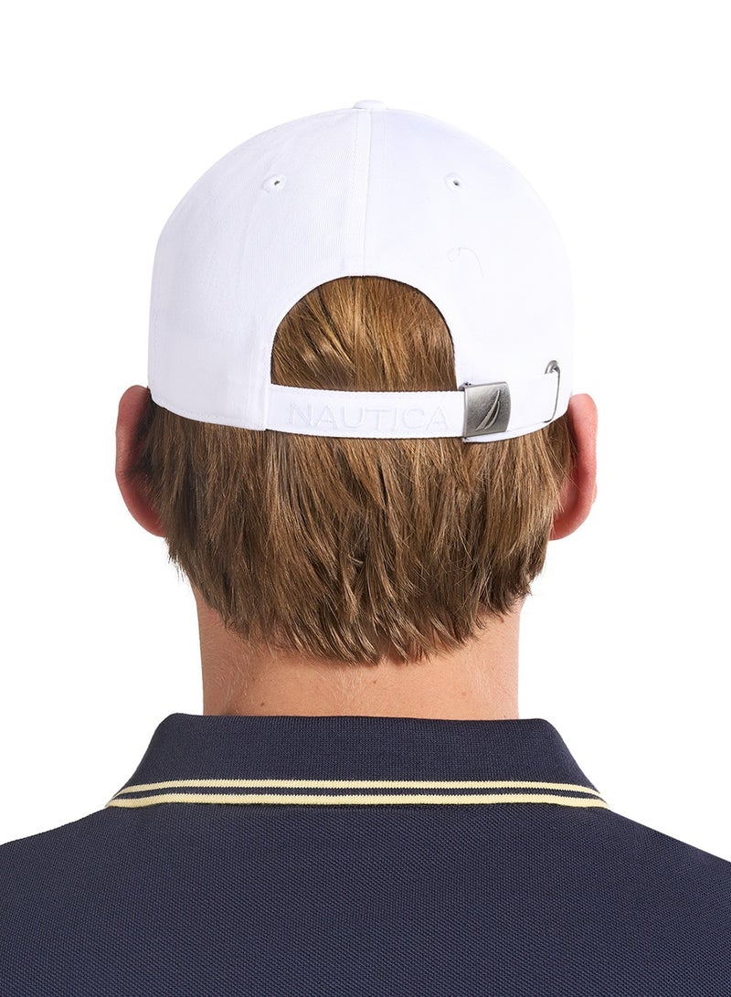 NAUTICA White 3D Embroidered Logo Cap  - Image 4