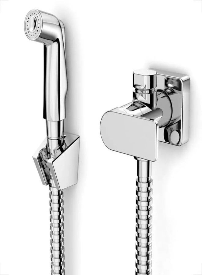 روكا صنبور صحي نحاسي من روكا RF9060A1 مع أنبوب وخطاف، مطلي بالكروم، بلمسة نهائية نحاسية - Image 4