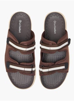 Le Confort Men Solid Slip-On Cross Strap Sandals  - Image 1