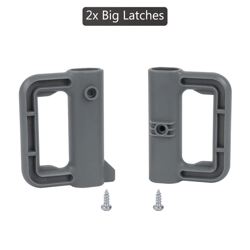 Bingguz Retractable Mesh Gate Hardware Replacement Parts Kit Full Set Wall Mounting Accessories Brackets Screws and Anchors (Gray) - Image 5