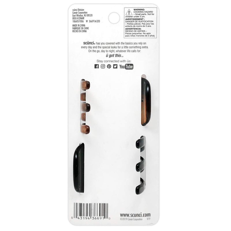 Scunci No-Slip Grip Chunky Jaw Clips All-Day Hold, 2-Pieces per Pack (2-Pack) - Image 5