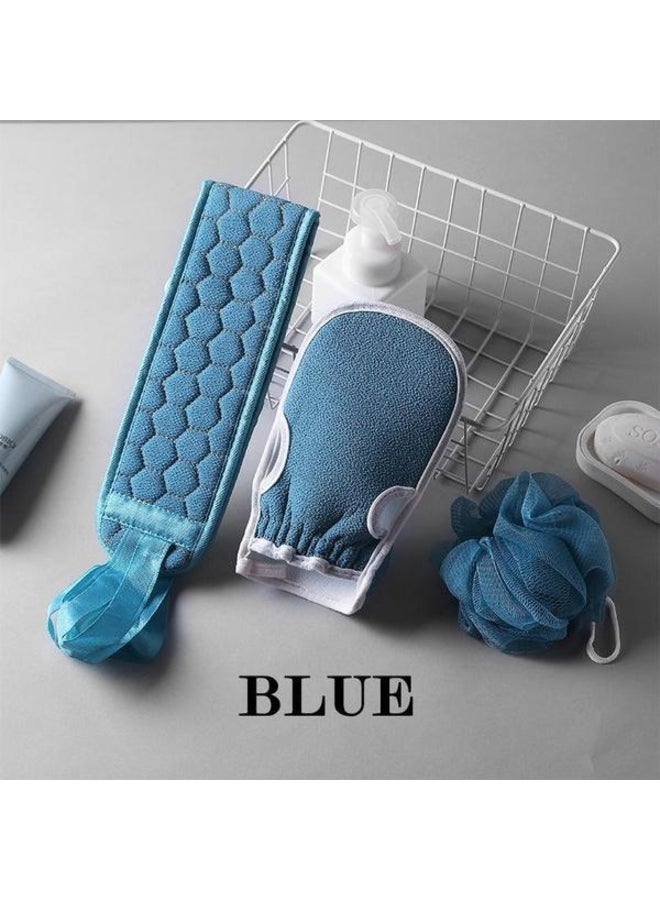 Loquat 3Pcs 1set / 6Pcs 2set Back Scrubber Exfoliating Gloves and Loofah Bath Sponge Set for Men and Women Body Scrubber Scrubber Can Deep Clean and Massage