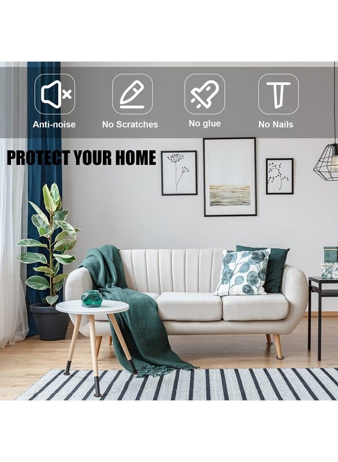 SAVITA 8PCS Non Slip Furniture Pads, 2.5inch/6.4cm Round Furniture Coasters Bed Stoppers Rubber Furniture Feet Silicone Chair Leg Protectors for Bed, Cabinet, Sofa, Chair, Table, Piano (Brown) - Image 3