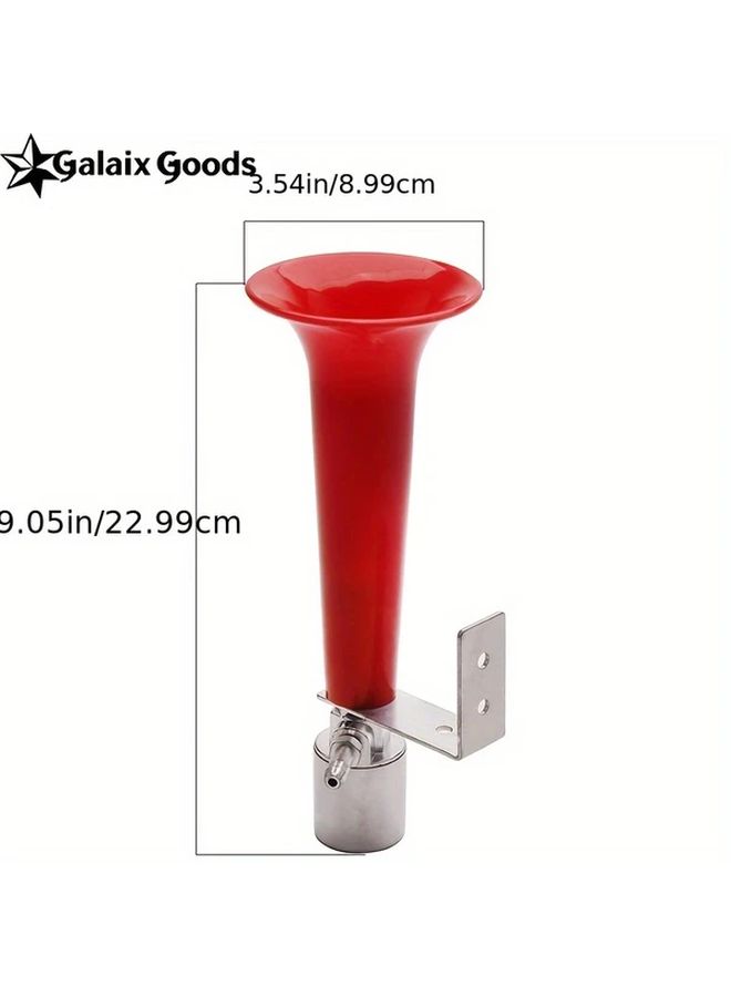 Red 12V 24V Air Horn Powerful Durable ABS Matte Finish Universal Fit For Trucks Buses Cars - Image 2