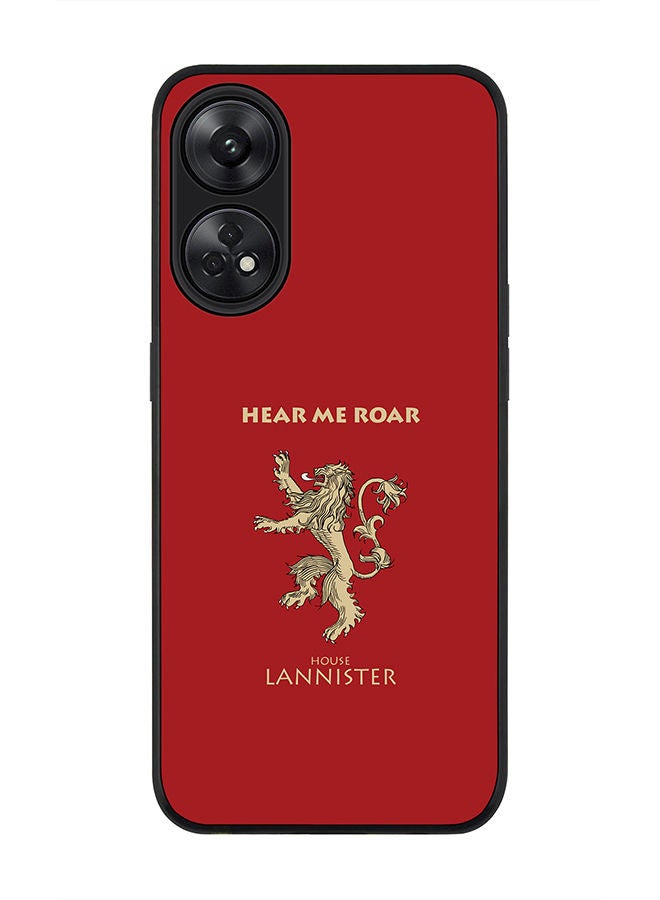 Stylizedd Rugged Black edge case for Reno 8T 4G Slim fit Soft Case Flexible Rubber Edges Anti Drop TPU Gel Thin Cover - GOT House Lannister - Image 1