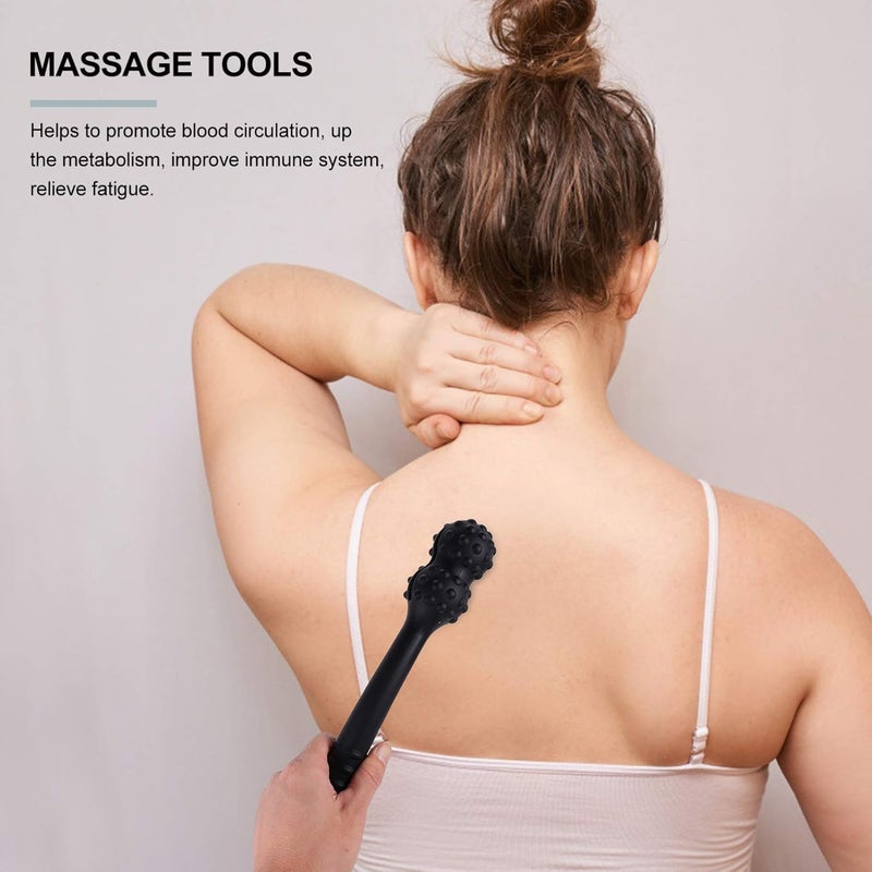 comfrt Silicone Massage Stick Hammer Back Acupoint Beat Stick for Arthritis Pain Relief Release and The Tension of Back Legs Arms Neck Shoulder Black - Image 5