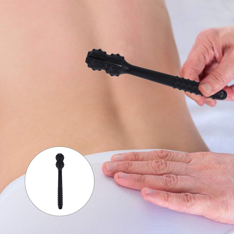 comfrt Silicone Massage Stick Hammer Back Acupoint Beat Stick for Arthritis Pain Relief Release and The Tension of Back Legs Arms Neck Shoulder Black - Image 4