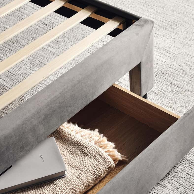 Pan Home سرير ملكي سيران 180X200 سم - رمادي - Image 5