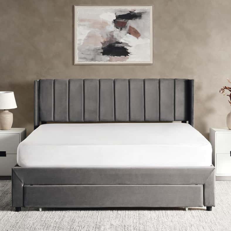 Pan Home سرير ملكي سيران 180X200 سم - رمادي - Image 4