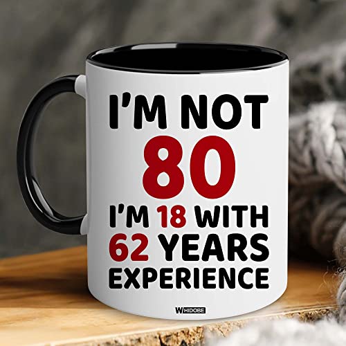 WHIDOBE 80th Birthday Gifts for Women, Men, Dad, Mom - 1945 Birthday Gifts - 80 Years Old Birthday Gifts Coffee Mug for Husband, Wife, Friend, Coworker - 80th Birthday Gift For Grandma, Grandpa - Image 5