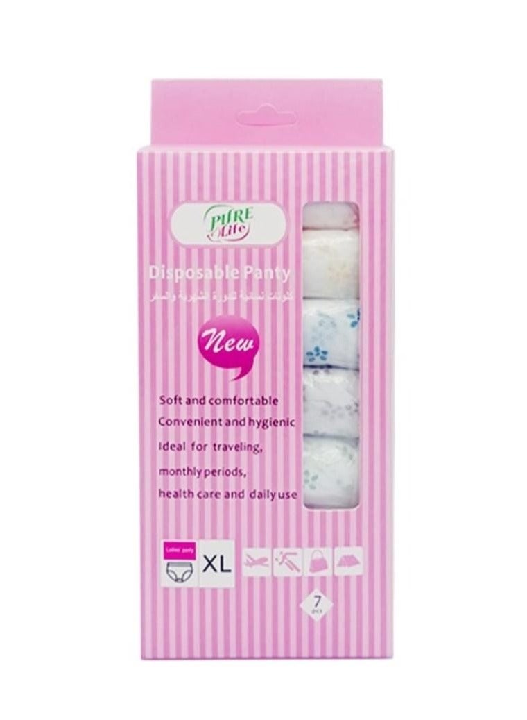 purelife Women's Panties For Menstruation Postpartum  One-Time Use 7 Pcs - Size XL  - Image 2