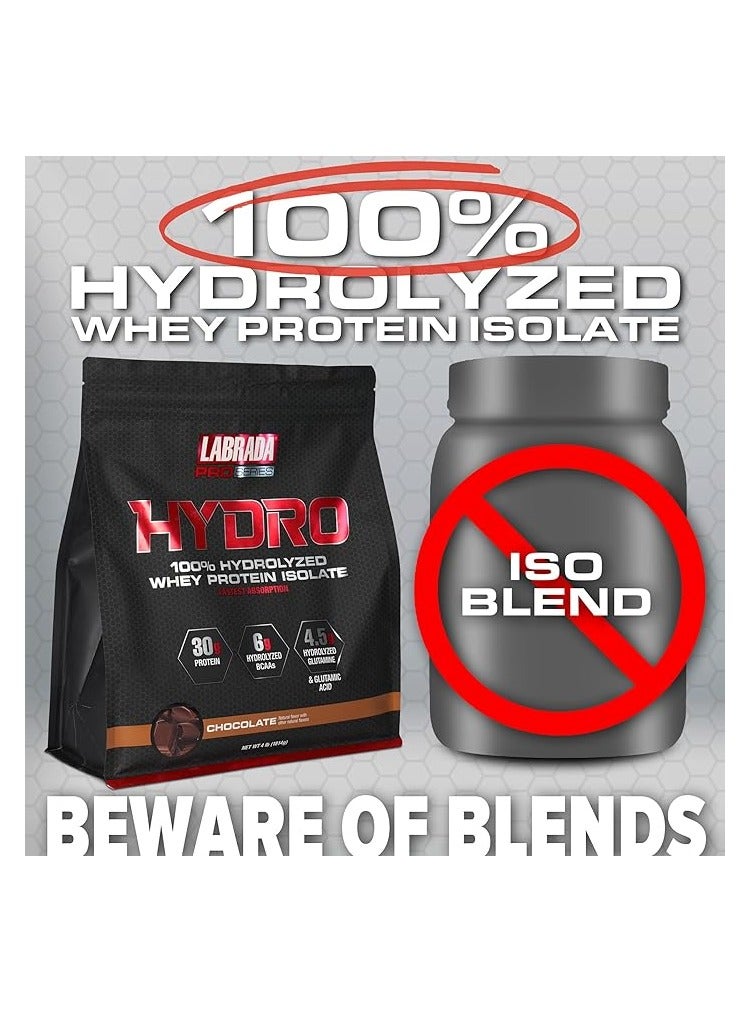 Labrada ProSeries Hydro 100% Hydrolyzed Whey Protein Isolate 4lb Chocolate - Image 4
