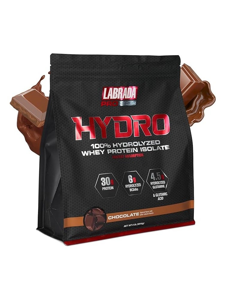 Labrada ProSeries Hydro 100% Hydrolyzed Whey Protein Isolate 4lb Chocolate - Image 1