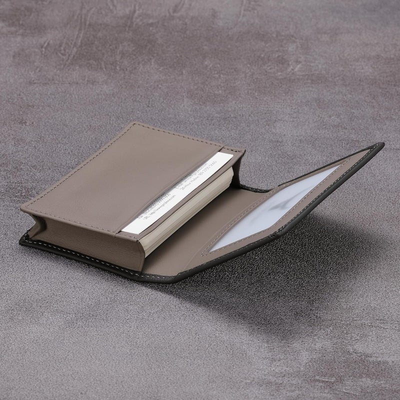 HISCOW Leather Business Card Case Holder for Men & Women, Italian Calfskin - Image 4