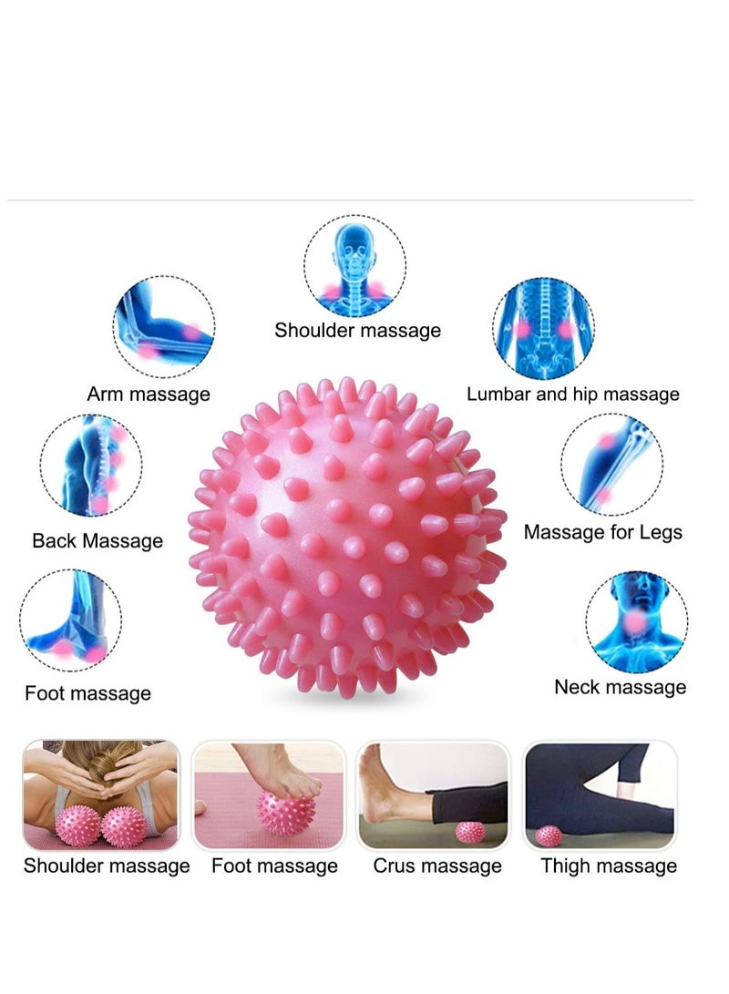 Oasisgalore Spiky Massage Ball Roller for Deep Tissue, Plantar Fasciitis, and Stress Relief(Pink). - Image 2