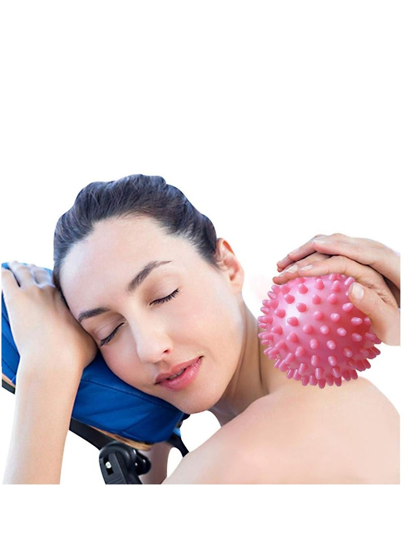 Oasisgalore Spiky Massage Ball Roller for Deep Tissue, Plantar Fasciitis, and Stress Relief(Pink). - Image 3